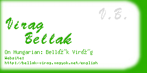 virag bellak business card